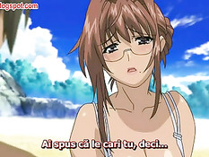 Паренёк ласкает большие сиськи аниме девушки и лижет в позе 69