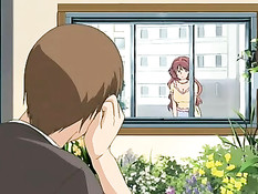 Парень насладился минетом и оттрахал грудастую хентай девчонку