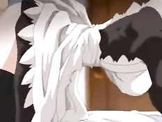 Хентай девочка в ванной подрочила парню член большими сиськами