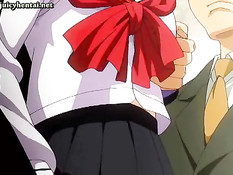 Хентай девушка подверглась сексуальному насилию в вагоне поезда