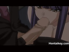 Грудастая хентай красотка подрочила парню хуй в застрявшем лифте