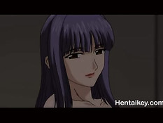 Грудастая хентай красотка подрочила парню хуй в застрявшем лифте