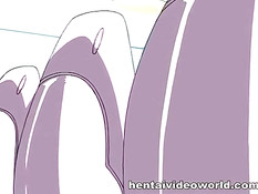 Аниме лесбиянка в маске раком оттрахала девку чёрным страпоном