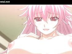 Сладкая аниме девочка с большой грудью ебалась в позе наездницы