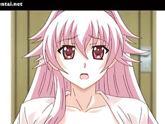 Сладкая аниме девочка с большой грудью ебалась в позе наездницы