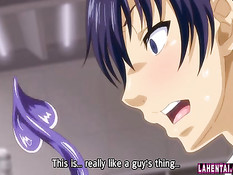 Возбуждённый мальчик напал и оттрахал на полу хентай девчонку