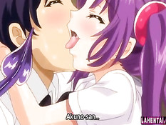 Возбуждённый мальчик напал и оттрахал на полу хентай девчонку