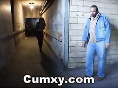 Чёрный мужик заставил мулатку отсосать и отъебал в большую жопу