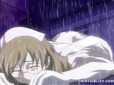 Молодую хентай медсестру связали и оттрахали большой компанией