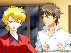 Парень наслаждается групповым сексом с красивыми хентай девками