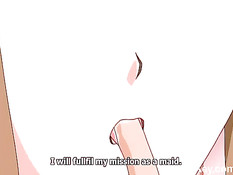 Паренёк оттрахал связанную аниме горничную во влагалище и анус