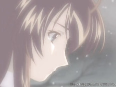 Сисястая хентай девчонка в ванной делает минет и ебётся с парнем