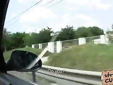 Вывез на машине за город красивую девушку и оттрахал на природе