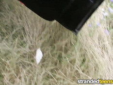 Сиськастая русская шлюха Marina Visconti ебётся с водителем такси