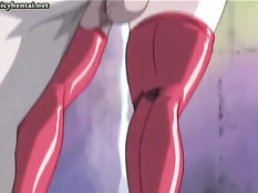 Сисястая аниме шлюха сосёт парням большие члены и ебётся раком