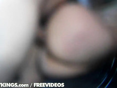 Лысый мужик ебёт брюнетку Brianna Bella и заливает спермой лицо