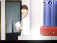 Хентай парень занимается любовью с девчонкой с выбритой киской