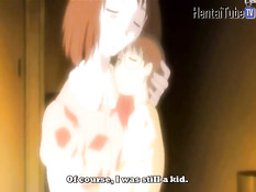 Хентай парень занимается любовью с девчонкой с выбритой киской