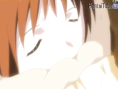 Хентай парень занимается любовью с девчонкой с выбритой киской