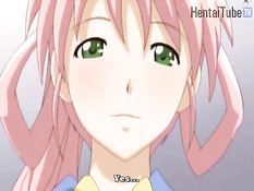 Хентай парень занимается любовью с девчонкой с выбритой киской