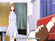 Хентай парень занимается любовью с девчонкой с выбритой киской