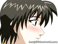 Хентай девушка делает парню минет и насаживается на член сверху