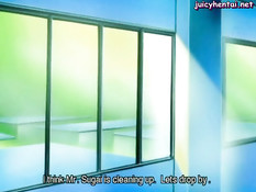 Две аниме девушки вылизывают большой член и трахаются с парнем