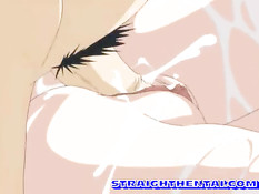 Облизал большую грудь аниме медсестры и оттрахал девку на полу