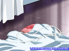 Облизал большую грудь аниме медсестры и оттрахал девку на полу