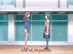 Горячие хентай девки занимаются сексом в вагоне городского метро