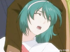 Горячие хентай девки занимаются сексом в вагоне городского метро