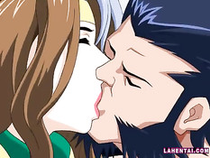 Аниме девки супергерои занимаются лесби сексом и ублажают парня