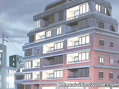 Паренёк жёстко оттрахал грудастую хентай девушку в киску и анус