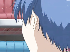 Хентай пловчиха в купальнике сосёт хуй и трахается возле бассейна