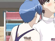 Хентай пловчиха в купальнике сосёт хуй и трахается возле бассейна