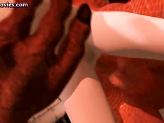 Развратный адский демон делает куннилингус и трахает 3d девушку