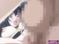 После страстных поцелуев парень оттрахал на кровати хентай девку