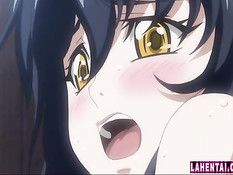 После страстных поцелуев парень оттрахал на кровати хентай девку