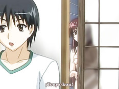 Развратные хентай девушки дрочат член своими большими сиськами