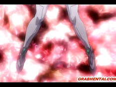 Монстры приковали и оттрахали хентай девку с огромными сиськами