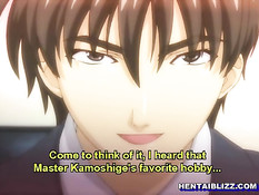 Парень повалил на кровать и отодрал аниме девку с огромной грудью