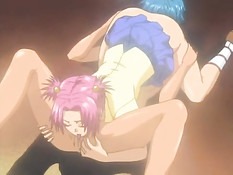 Две хентай лесбияночки вылизывают друг дружку в разных позах