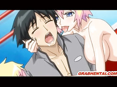 Хентай девки участвуют в групповой секс оргии на свежем воздухе