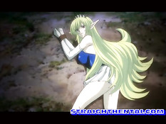 Эльфийскую аниме девку мужики связали и отодрали в ночном лесу