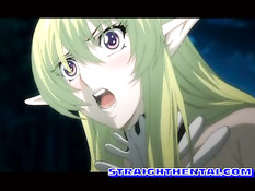 Эльфийскую аниме девку мужики связали и отодрали в ночном лесу