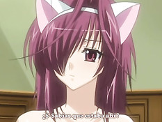 Развратная хентай учительница подрочила член и залезла на парня