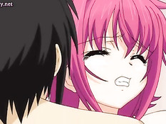 Аниме девчонка с маленькими сиськами оттрахана и залита спермой