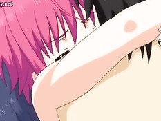 Аниме девчонка с маленькими сиськами оттрахана и залита спермой