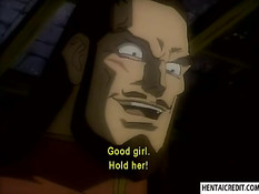 Хентай блондинку заковали в цепи и оттрахали в тёмном подземелье