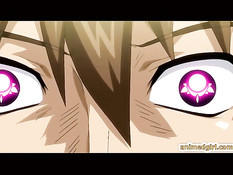 Паренёк оттрахал фиолетовую хентай девчонку с огромной грудью